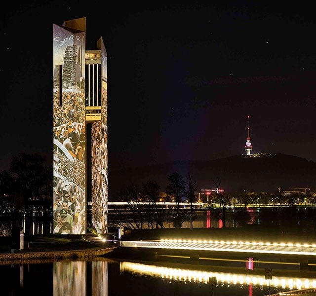 Christie lights up Canberra Carillon 