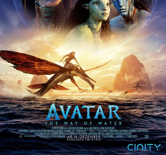 European cinema trio screen Avatar with CINITY System