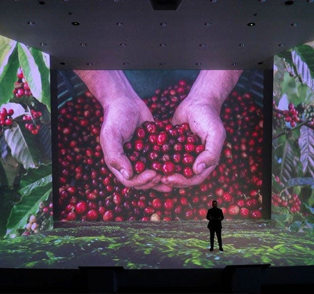 Immersive projection at Nescafe event